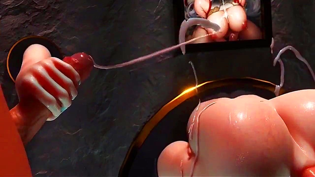 Shen He Stuck in Holes for Threesome Fun & Hardcore Anime Sex