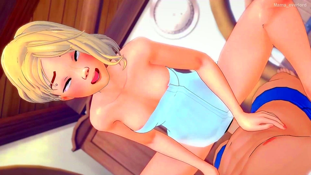 Spider-Gwen Squeezes Cock Between Wet Legs After Shower For Hot Leg Job Finish