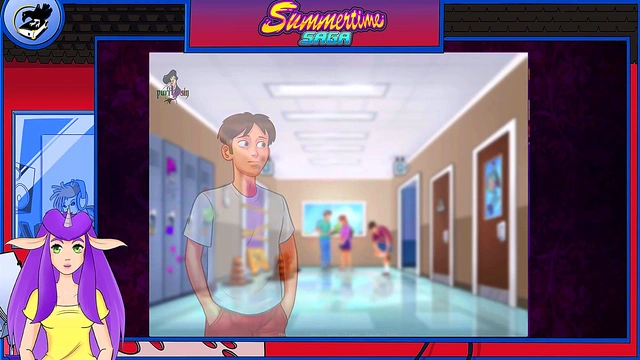 Hot MILF and Brunette Anime Girls Enjoy Big Dick Foot Play in Summertime Saga