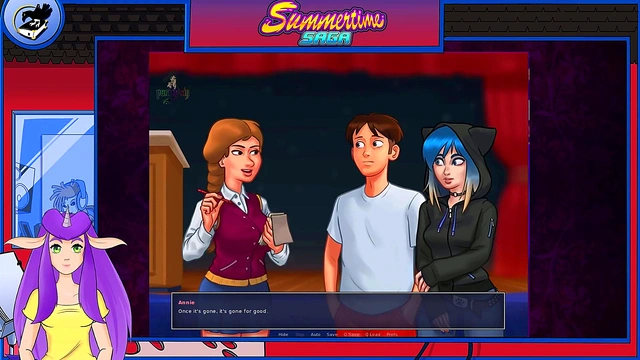 Hot MILF and Brunette Anime Girls Enjoy Big Dick Foot Play in Summertime Saga