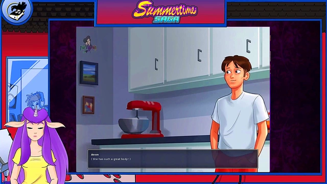 Hot MILF and Brunette Anime Girls Enjoy Big Dick Foot Play in Summertime Saga