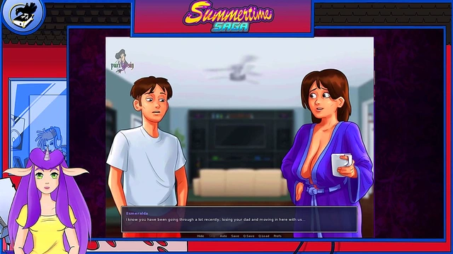 Hot MILF and Brunette Anime Girls Enjoy Big Dick Foot Play in Summertime Saga