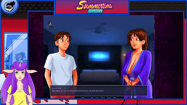 Hot MILF and Brunette Anime Girls Enjoy Big Dick Foot Play in Summertime Saga