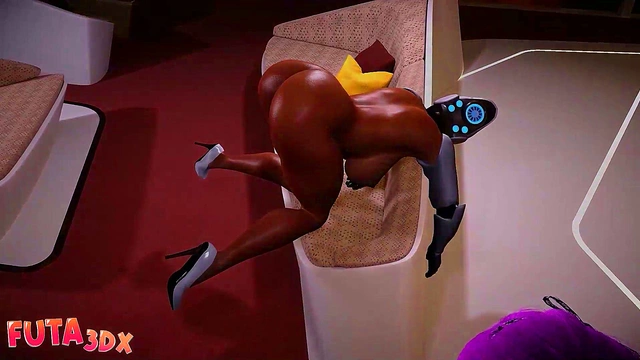 Pink-Haired Futanari With Big Dick Fucks Realistic Sex Bot In Doggy Style