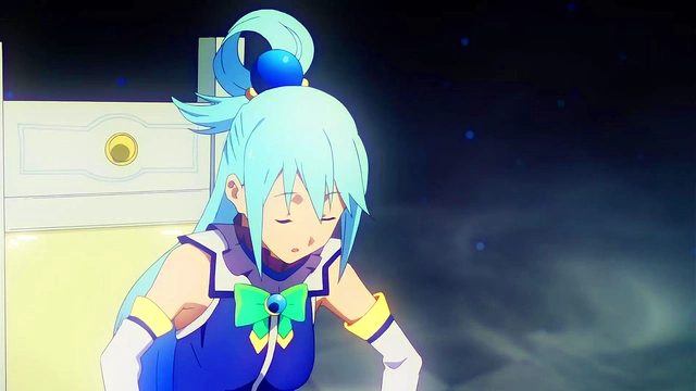 KonoSuba Anime Chick Gets Fucked While Enjoying Food In Hot Hentai Scene