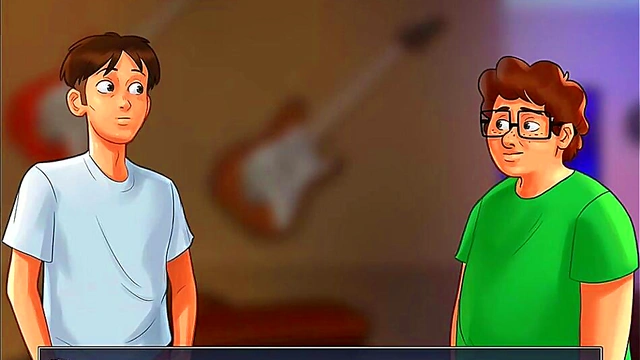 MILF Neighbor Miss Johnson seduces in Summertime Saga for Threesome Fun