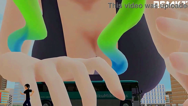 Giantess Lucoa Enchants Shouta for Size Growth Fun in 3D Hentai Cityscape