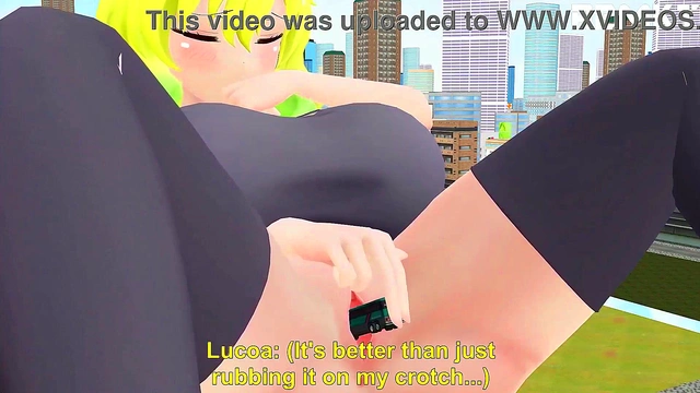 Giantess Lucoa Enchants Shouta for Size Growth Fun in 3D Hentai Cityscape