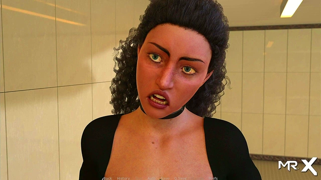 Sexy 3D Maid Strips Off Her Outfit for Busty Teen Fantasy Fun