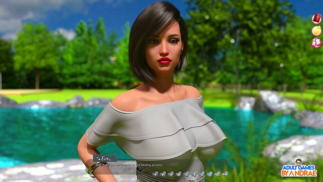 Naughty Belle's Busty 3D Manga Threesome Outdoors With Curvy Femdom Fun