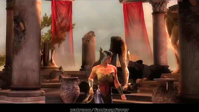 Wonder Woman Rides Ares' Big Dick In Hardcore 3D BDSM Anime Action