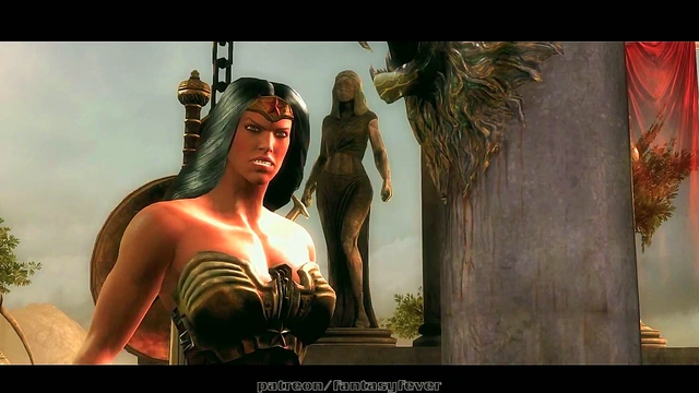 Wonder Woman Rides Ares' Big Dick In Hardcore 3D BDSM Anime Action