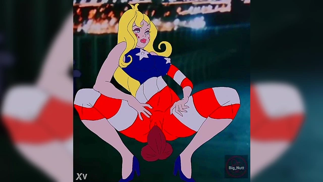 Horny Miss America Cartoon Parody Gets Fucked Hard By Big Dick