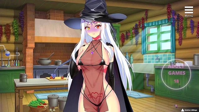 Busty Anime Witch Imprisons You in Her Sexy Game for Erotic Pleasure
