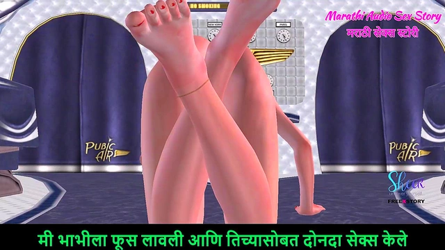 Teen Beauty Poses Seductively and Fingers Pussy on Flight in 3D Hentai Anime