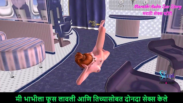 Teen Beauty Poses Seductively and Fingers Pussy on Flight in 3D Hentai Anime