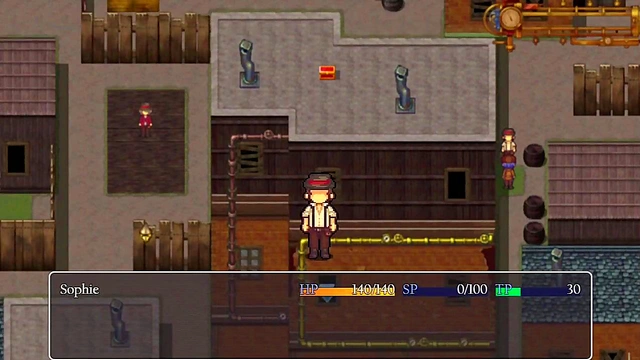 Cute Small-Titted Detective Girl Goes Topless for Steam City Men's Pleasure