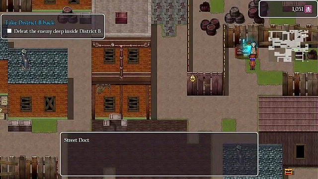 Cute Small-Titted Detective Girl Goes Topless for Steam City Men's Pleasure