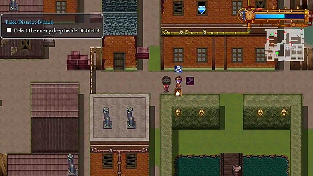 Cute Small-Titted Detective Girl Goes Topless for Steam City Men's Pleasure