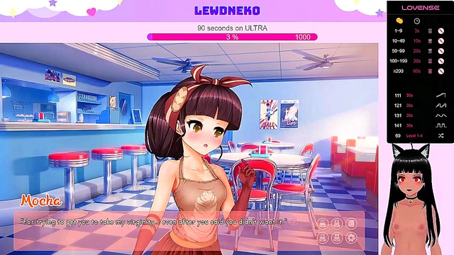 Cute VTuber LewdNeko Enjoys Naughty Gameplay in Erogame Adventure