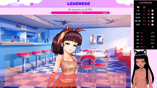 Cute VTuber LewdNeko Enjoys Naughty Gameplay in Erogame Adventure