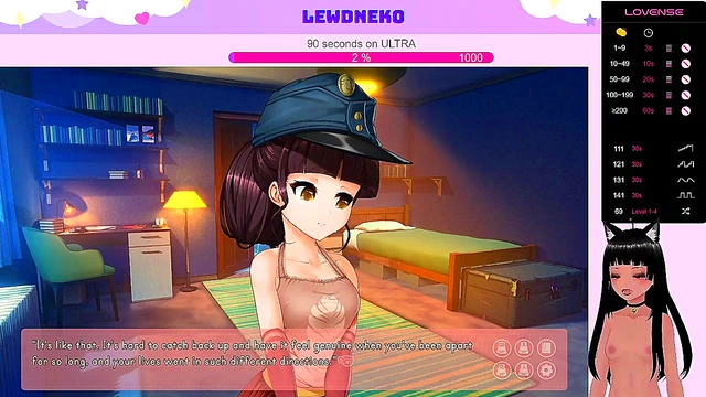 Cute VTuber LewdNeko Enjoys Naughty Gameplay in Erogame Adventure