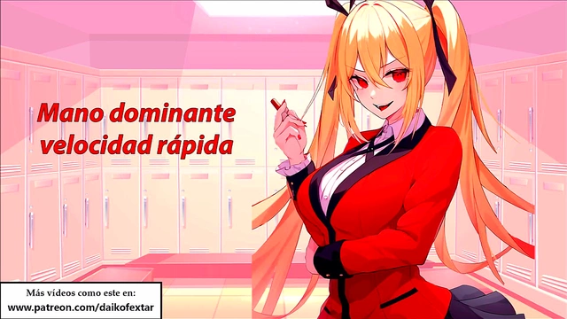 Spanish Hentai Roleplay – Kakegurui Jerk-Off Challenge With Fast Handjob & FemDom Joi Instructions