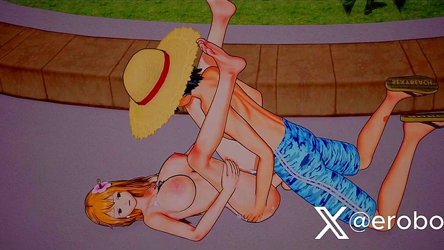 Lewd One Piece Anime – Luffy & Nami's Steamy Beach Encounter