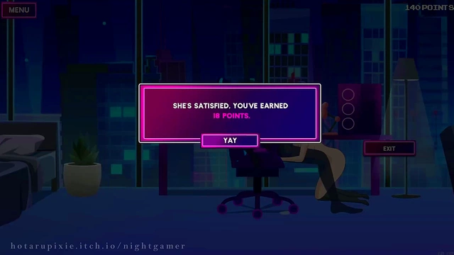 Cute Nightgamer Girl With Socks Enjoying Erotic Anime Action