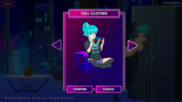 Cute Nightgamer Girl With Socks Enjoying Erotic Anime Action