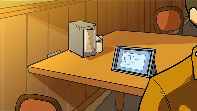 Horny Bombshell Baristas With Big Asses & Tits Seduce Gamer Customers