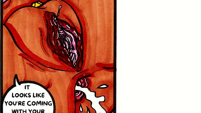 BBW Hentai Chick Swallows Huge Load In Comic Adventure