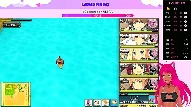 Busty VTuber LewdNeko Moans Through Multiple Orgasms In Anime Game Playthrough