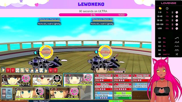 Busty VTuber LewdNeko Moans Through Multiple Orgasms In Anime Game Playthrough