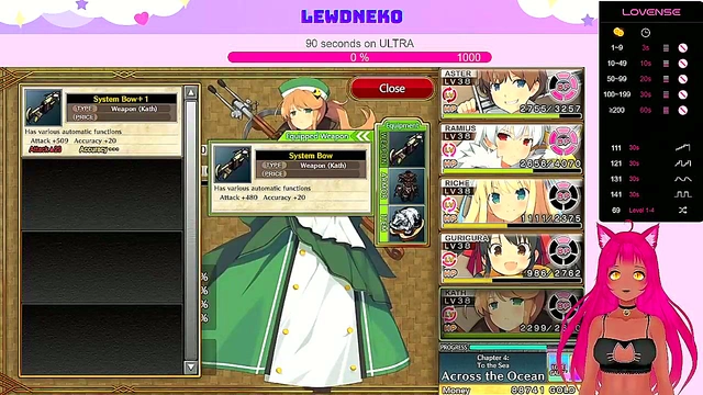 Busty VTuber LewdNeko Moans Through Multiple Orgasms In Anime Game Playthrough