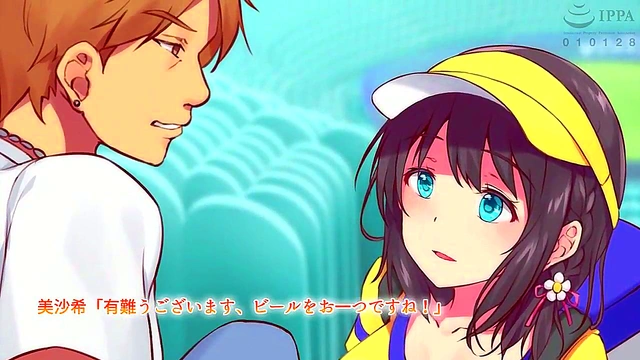 Cute Japanese Beer Vendor Gives Hardcore Blowjob In 7-Day Hentai Adventure