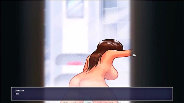 Busty Anime Babe Seduces in Summer Time Saga Uncensored Game Play