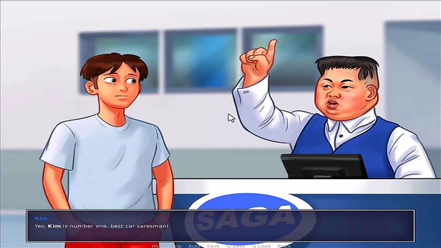 Busty Anime Babe Seduces in Summer Time Saga Uncensored Game Play