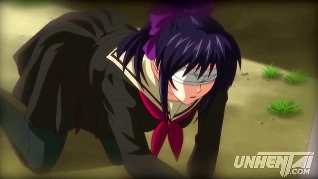 Blind Anime Teen Gets Fucked Hard In Uniform For Wet Creampie