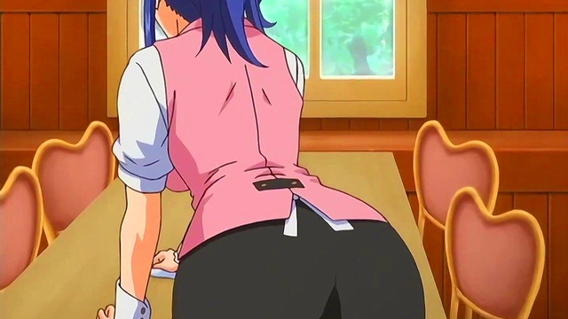 Sneaky Waitress Gives Hot Blowjob Behind Bar for Horny Customer