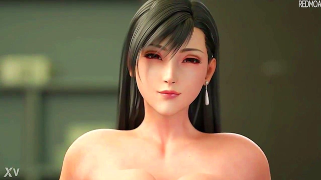 Hot 3D Hentai Tiffa Masturbates Seductively With Tits On Display