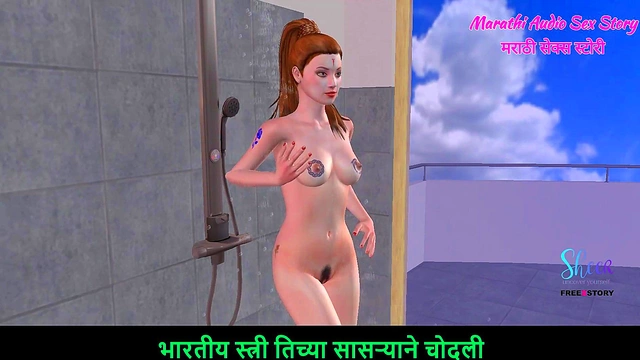 Cute 3D Anime Teen Girl Enjoying Steamy Shower With Naughty Touches