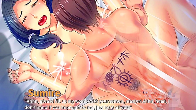 Naughty Neighbor Wife Sucks Tits While Getting Jerked Off For Hot Hentai Fun