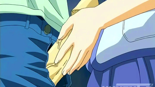 StepBrother Touches Stepsister's Wet Panties for Public Orgasm on Train