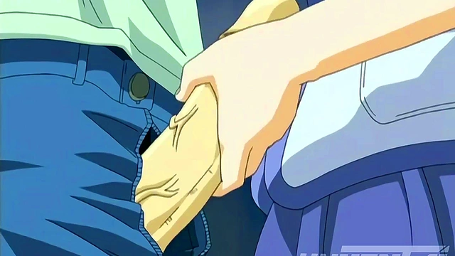 StepBrother Touches Stepsister's Wet Panties for Public Orgasm on Train