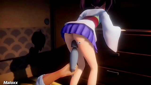 3D Anime Priestess Trains Hard With Hot Hentai Action