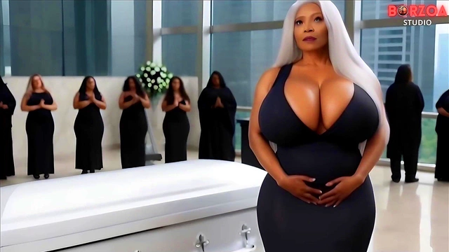 Mature Grandma Sucks Young Boy's Big Dick in Elevator for Massive AI Hentai Creampie