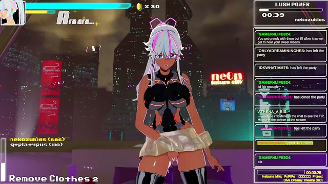 Athena Airis Masturbates With Sex Toys in 3D VRChat Hentai Action