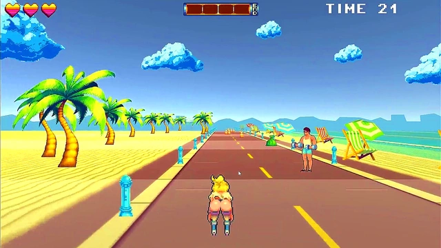 Busty Roller Babe Dominates Outdoors With Muscular Guys In Anime BDSM Fantasy