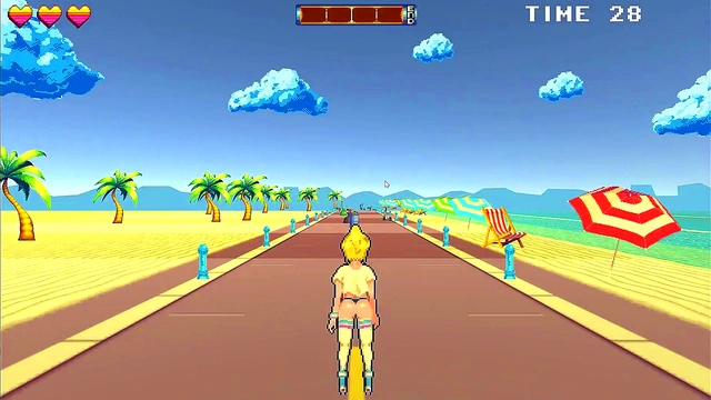 Busty Roller Babe Dominates Outdoors With Muscular Guys In Anime BDSM Fantasy